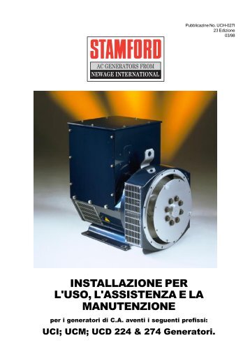 INSTALLAZIONE PER L'USO, L'ASSISTENZA E LA MANUTENZIONE