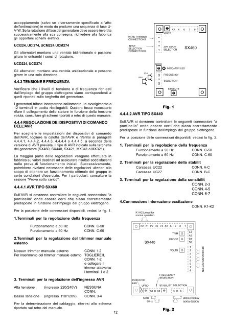 INSTALLAZIONE PER L'USO, L'ASSISTENZA E LA MANUTENZIONE