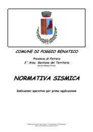 NORMATIVA SISMICA - Comune di Poggio Renatico