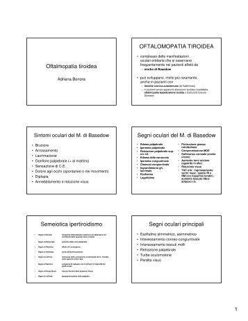 Oftalmopatia tiroidea OFTALOMOPATIA TIROIDEA ... - fovea verona