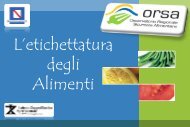 Etichettatura degli Alimenti - ORSA Osservatorio Regionale ...