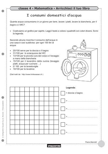 I consumi domestici d'acqua - Scuola primaria