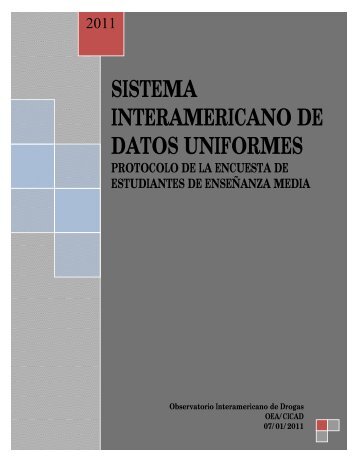 SISTEMA INTERAMERICANO DE DATOS UNIFORMES - cicad - OAS