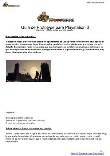 Guia de Prototype para Playstation 3 - Trucoteca.com