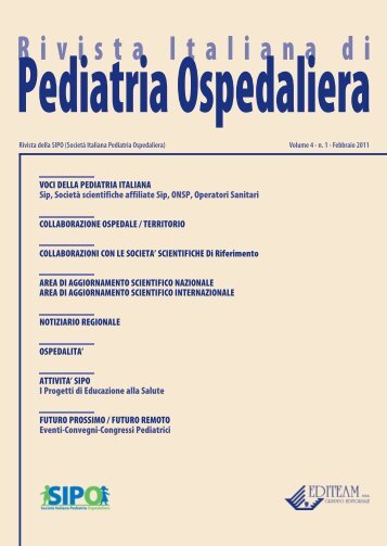 n. 1 - Febbraio 2011 - SIPO - Società Italiana di Pediatria Ospedaliera