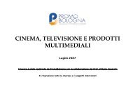 cinema, televisione e prodotti multimediali - PromoBologna