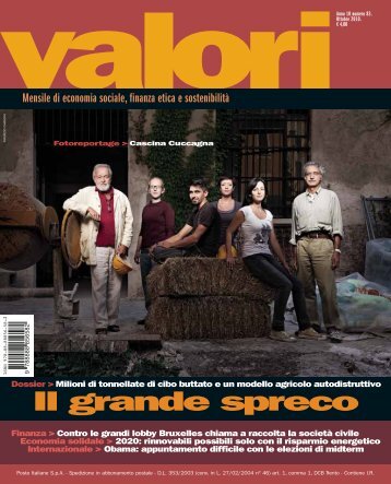 Il grande spreco - Valori