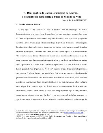 O Deus apático de Carlos Drummond de Andrade e o ... - ALALITE.org