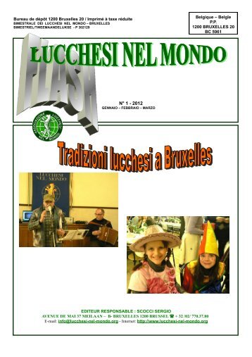 n°1 - 2012 - gennaio . febbraio . marzo - Lucchesi nel Mondo Brussels