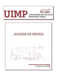 7 de agosto de 2009 - Universidad Internacional Menéndez Pelayo