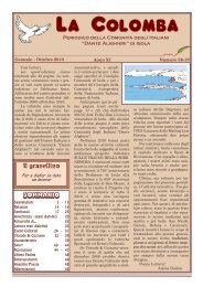 La Colomba n° 36 - Comunità degli Italiani “Dante Alighieri”