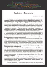 Capitalismo e Consumismo - Faculdades Santa Cruz