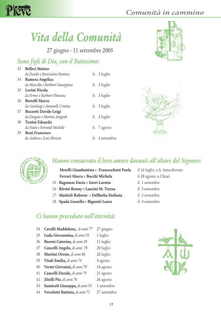 Comunità in cammino - Oratorio - Coccaglio