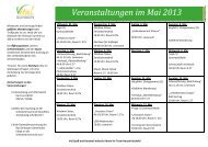 Veranstaltungen im Mai 2013 - in den Vital-Kliniken