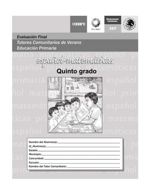 Quinto grado - conafe.edu.mx