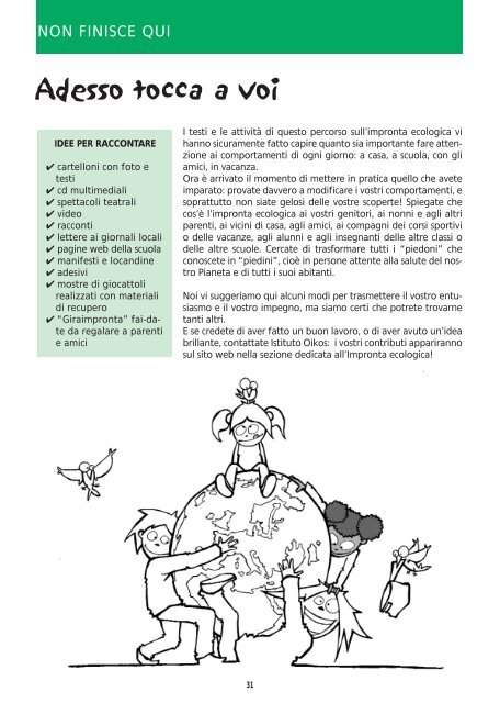 Che cos'è l'impronta ecologica - Istituto Oikos