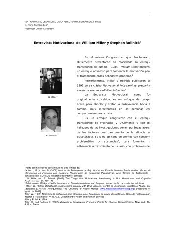 Entrevista Motivacional de William Miller y Stephen Rollnick1