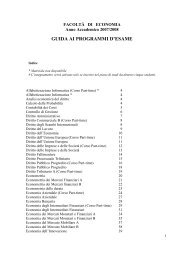 Guida dei programmi d'esame - Università degli Studi dell'Insubria
