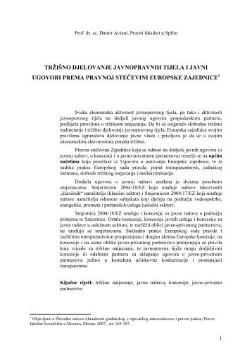 Iz Zelene knjige o JPP - Pravni Fakultet