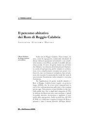 Il percorso abitativo dei Rom di Reggio Calabria - Caritas Italiana