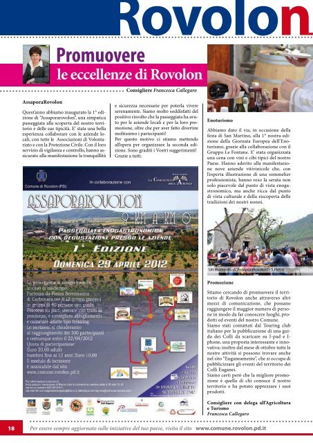Notiziario comunale dicembre 2012 - Comune di Rovolon