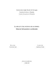 La realtà tra scienza ed alchimia - Itinerari del pensiero ... - Esonet.org