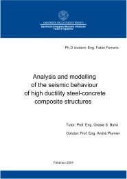 Analysis and modelling of the seismic behaviour of high ... - Ingegneria