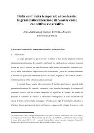 Dalla continuità temporale al contrasto: la grammaticalizzazione di ...