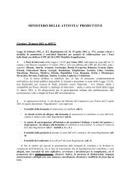 MINISTERO DELLE ATTIVITA' PRODUTTIVE - Ministero Attività ...