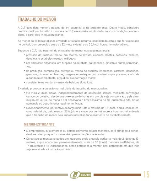 Guia de Rotinas Trabalhistas - CDL/BH
