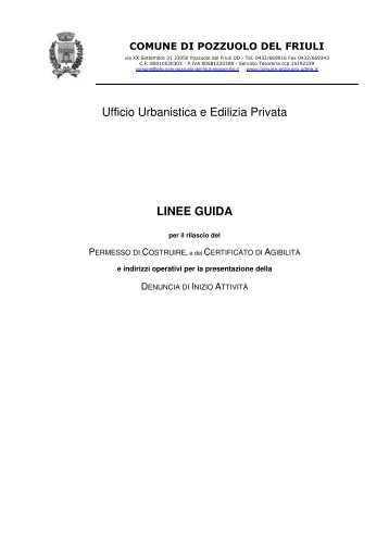 Linee Guida per ottenimento Permesso di Costruire e presentazione ...