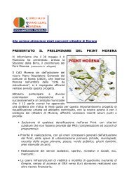 PRESENTATO IL PRELIMINARE DEL PRINT ... - Quartiere Morena