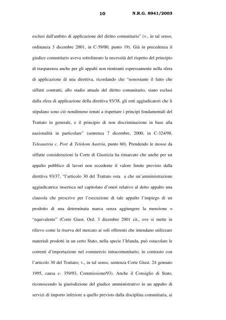 Decisione Consiglio di Stato n. 168/2005 del 5 ... - Assocostieri