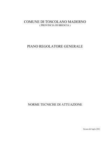 comune di toscolano maderno piano regolatore generale