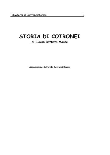 STORIA DI COTRONEI - COTRONEInforma