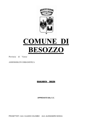 parte prima : norme generali - Comune di Besozzo