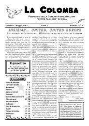 La Colomba n° 17 - Comunità degli Italiani “Dante Alighieri”