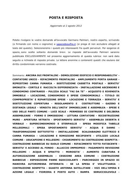 Lettera di scuse per trasloco