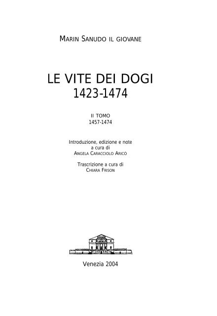 2004 Vitae dei Dogi di Marin Sanudo (1423-74) - Vol. 2.pdf