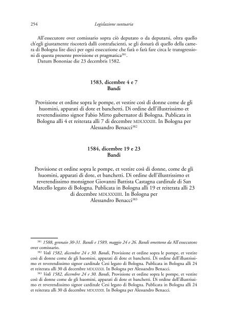 la legislazione suntuaria. secoli xiii-xvi. emilia-romagna - Direzione ...