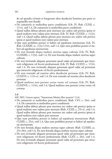 la legislazione suntuaria. secoli xiii-xvi. emilia-romagna - Direzione ...