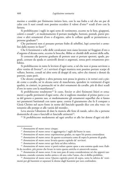 la legislazione suntuaria. secoli xiii-xvi. emilia-romagna - Direzione ...