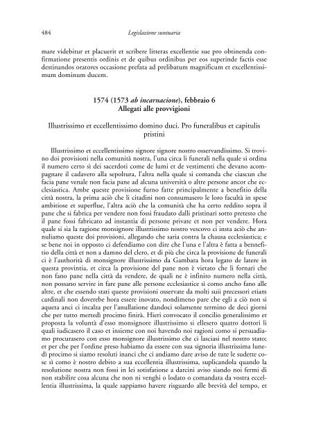 la legislazione suntuaria. secoli xiii-xvi. emilia-romagna - Direzione ...