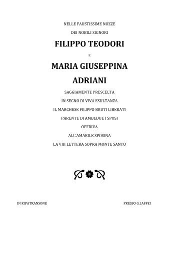 FILIPPO TEODORI MARIA GIUSEPPINA ADRIANI