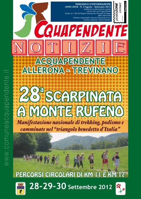 Agosto - Settembre 2012 - Comune di Acquapendente