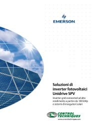 Soluzioni di inverter fotovoltaici Unidrive SPV - Control Techniques