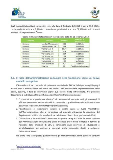 Piano d'Azione per l'Energia Sostenibile