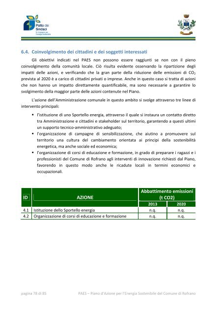 Piano d'Azione per l'Energia Sostenibile