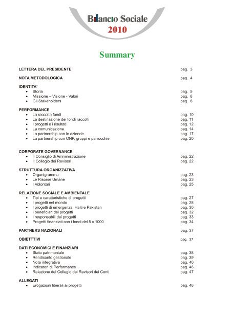 Bilancio sociale integrale - Fondazione PRO.SA