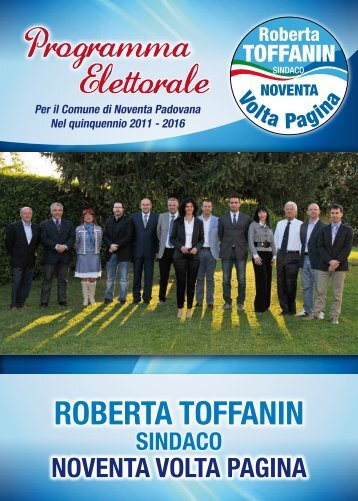 Volantino Programma Elettorale - Gruppo consiliare NOVENTA ...